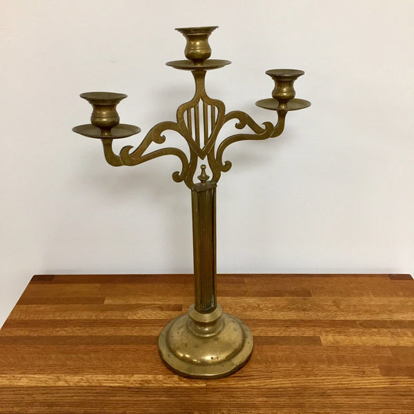 Antique brass candelabra in the Jugendstil or Vienna Secession style