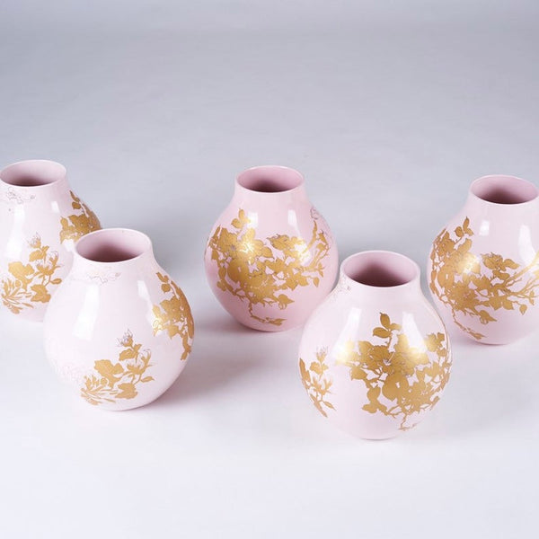 Hella Jongerius pink and gold vases