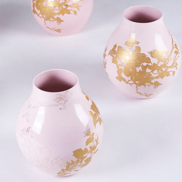 Hella Jongerius pink and gold vases