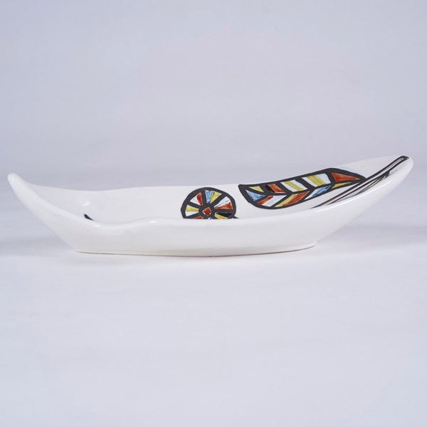 Large midcentury modern free form ceramic bowl
