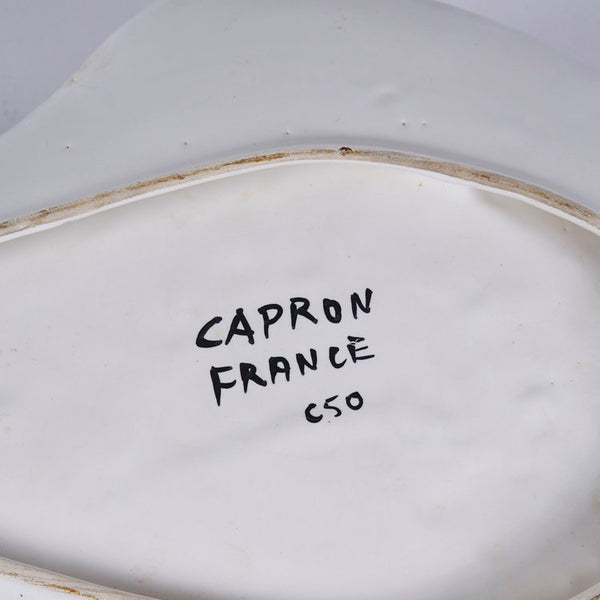 Large midcentury modern free form ceramic bowl