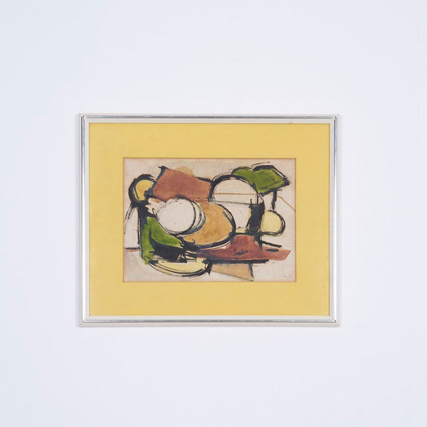 Martha Palmquist abstract watercolor titled “Still Life"