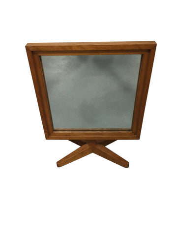 Mid century wooden table mirror