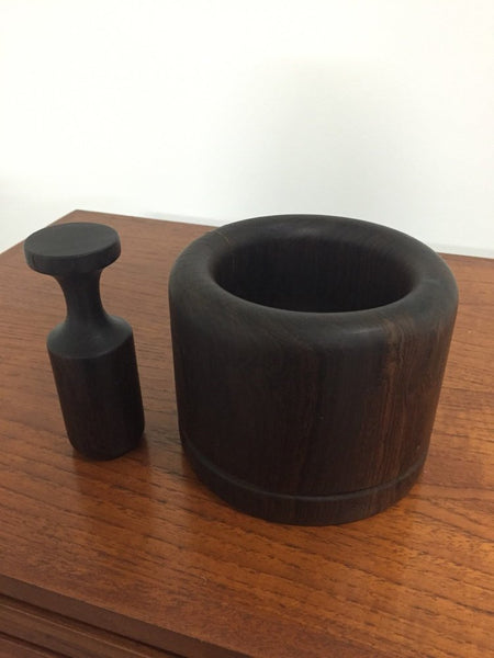 Rosewood mortar and pestle