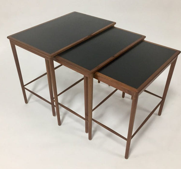 Set of three mid century modern nesting tables made