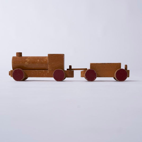 Vintage 4 piece wood train made in Denmark