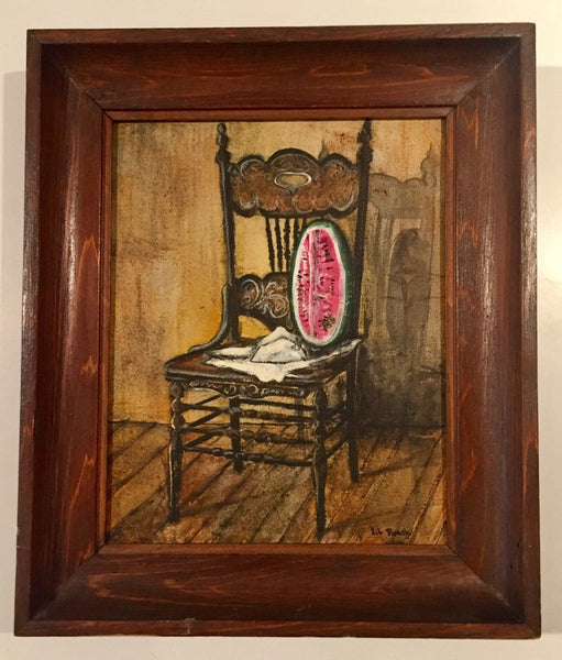 Vintage folksy still life painting