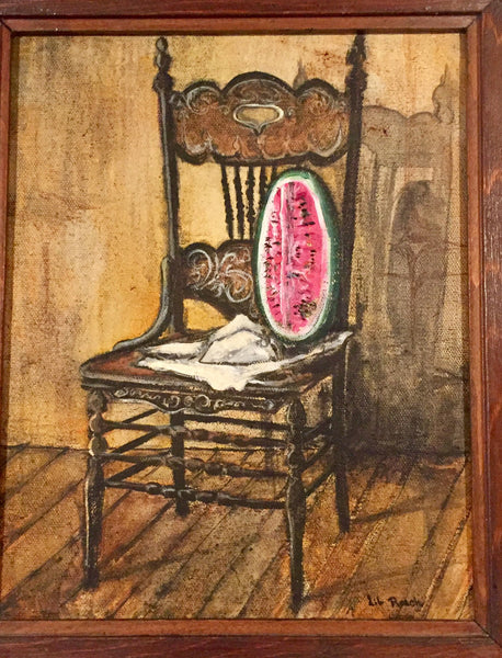 Vintage folksy still life painting
