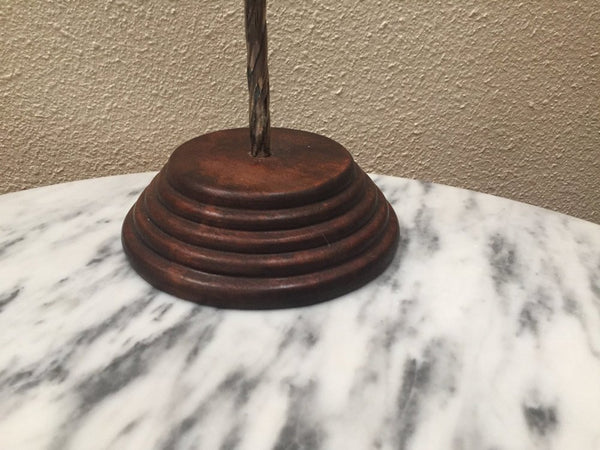 Vintage sterling pinwheel sculpture on wood base
