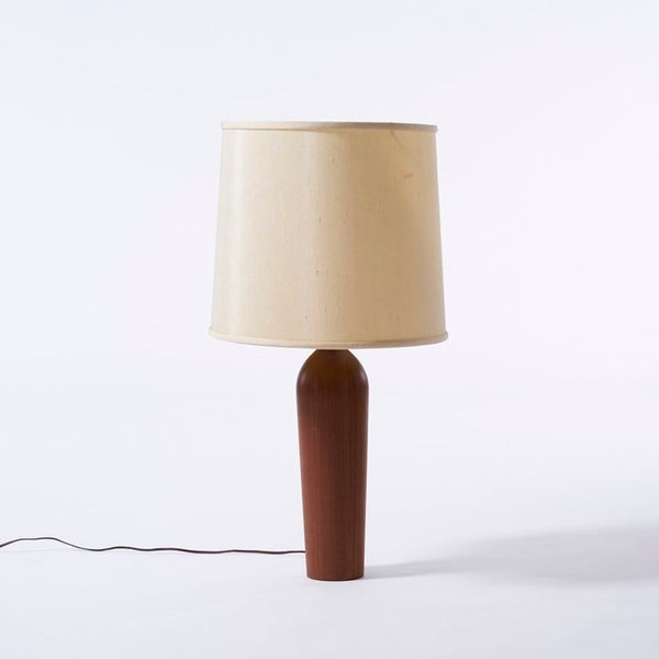 Danish turned wood table lamp