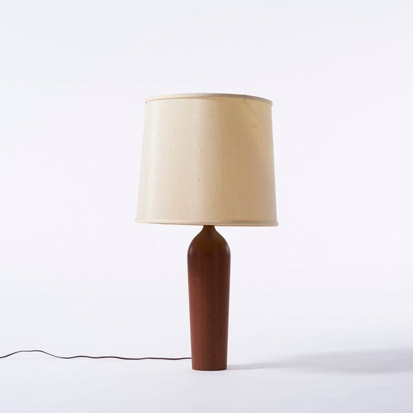 Danish turned wood table lamp