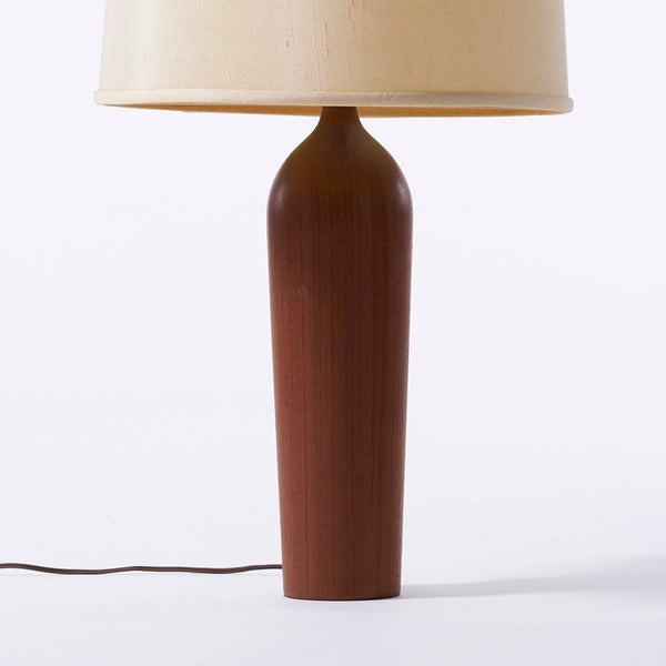 Danish turned wood table lamp