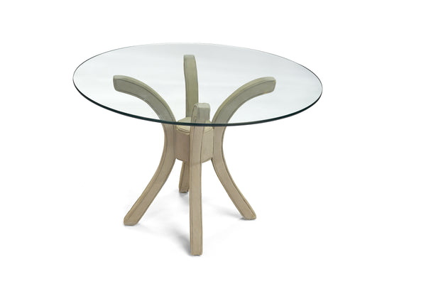 Dining table and 4 chairs in the style of Milo Baughman