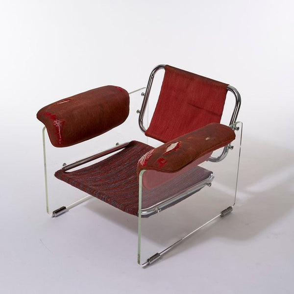 Vintage mid century modern Pace Collection Artgenta lucite/acrylic lounge chair